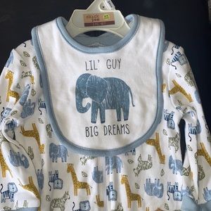 NWT ADORABLE LIL GUY BIG DREAMS CHICK PEA ANIMAL 2 PIECE SET 🐆🦧🦏